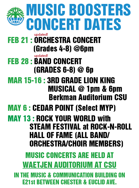 CONCERT DATES CONCERT DATES